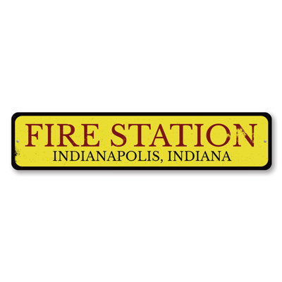 Fire Station Aluminum Sign