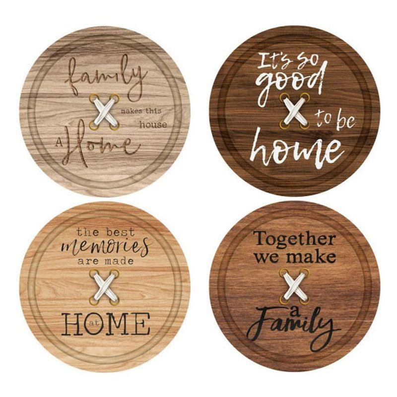 Ceramic Round 4 Piece Coaster Set