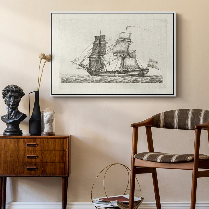Croquis rétro-LX, Toile encadrée flottée blanche, H 27 po x l 41 po x P 2 po