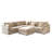 6 - Piece Slipcovered Sectional With Ottoman-1318937033