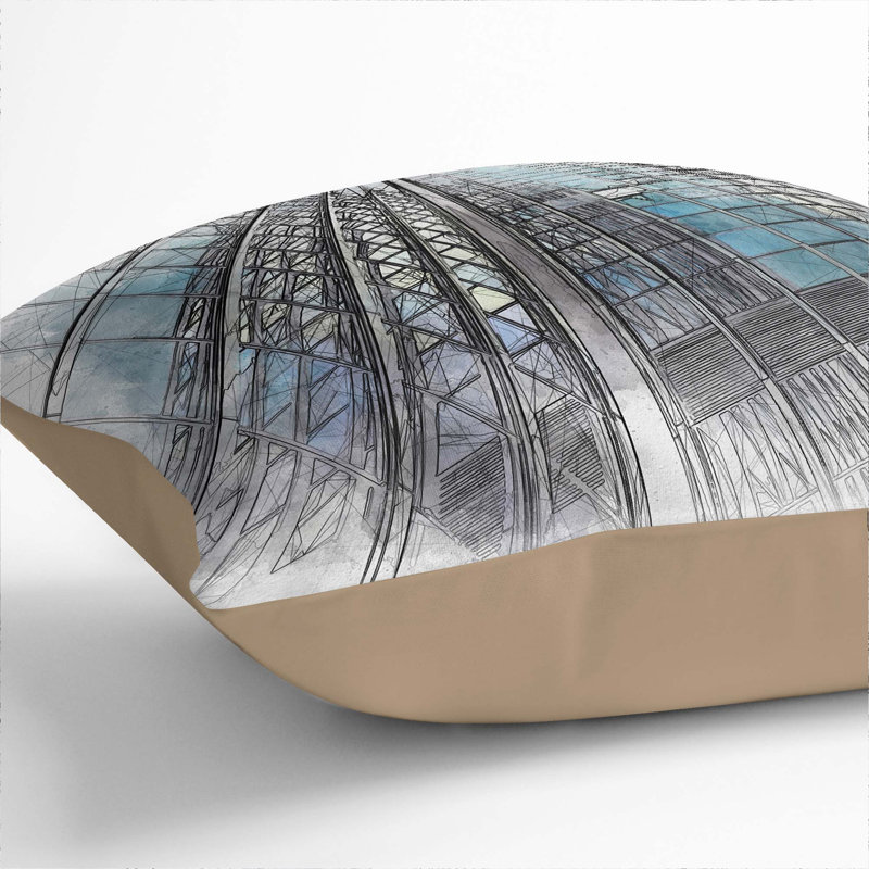 Square Throw Cushion, Stone, 55cm H x 55cm W x 20cm D