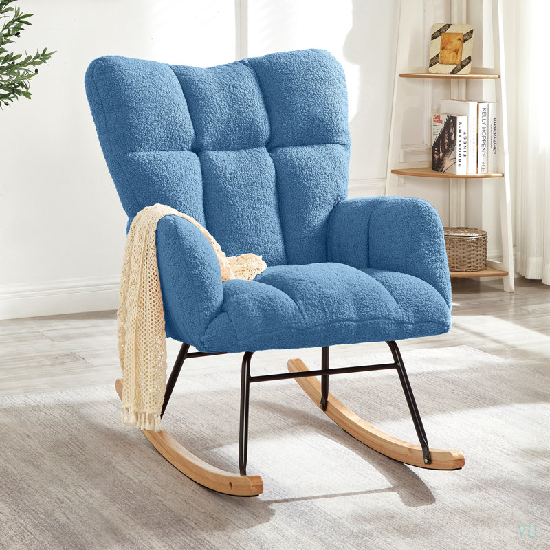 Fauteuil berçant et oscillant rembourré avec tissu