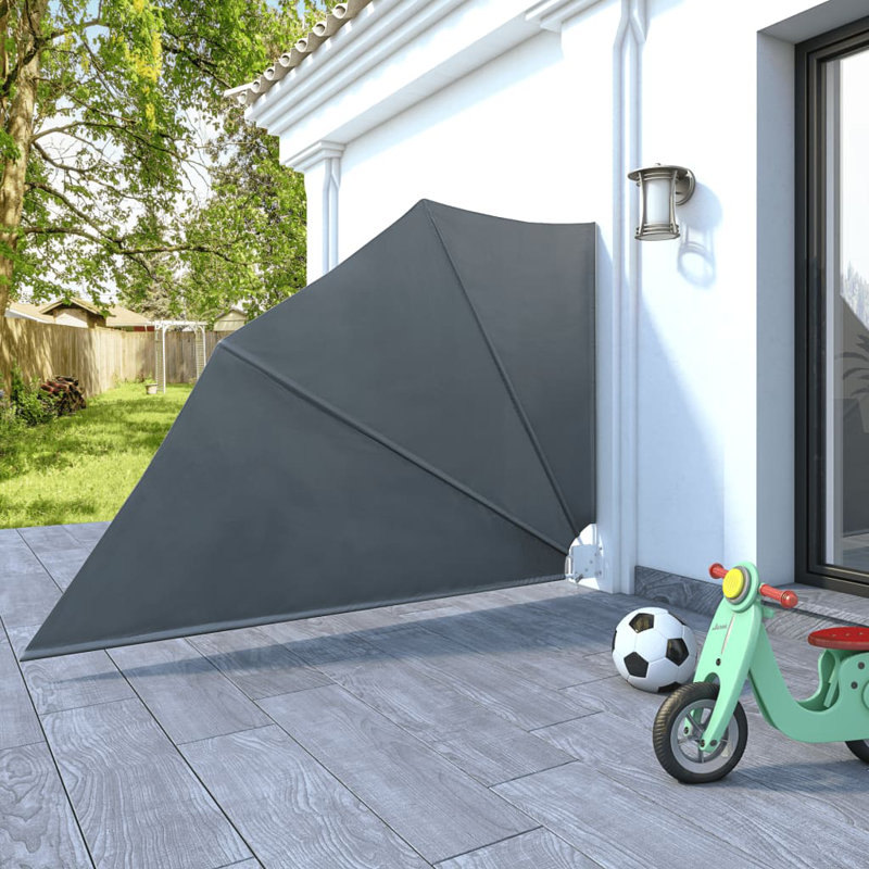 Dakota Fields 2.4cm W x 1.6cm D Retractable Patio Awning, Grey/Brown/Blue
