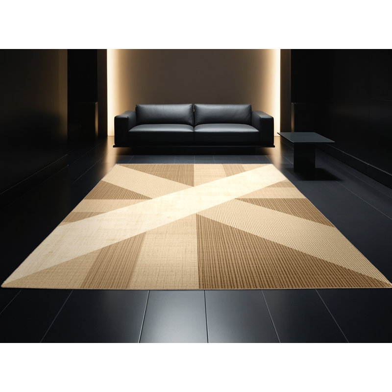 Machine Washable Bemott Cottage Americana Plaid Rug in Brown – Beige Binding, 4' Square