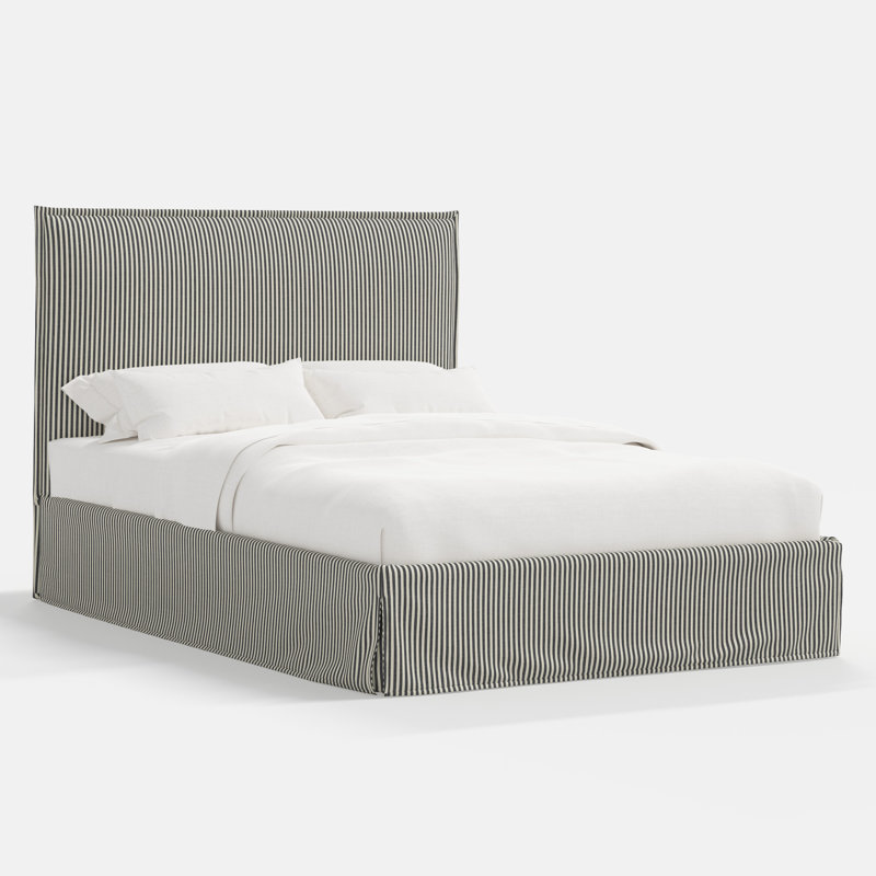 Stoffer Home x Cloth and Co. Maura Bed, Jane Stripe Carbon, California King