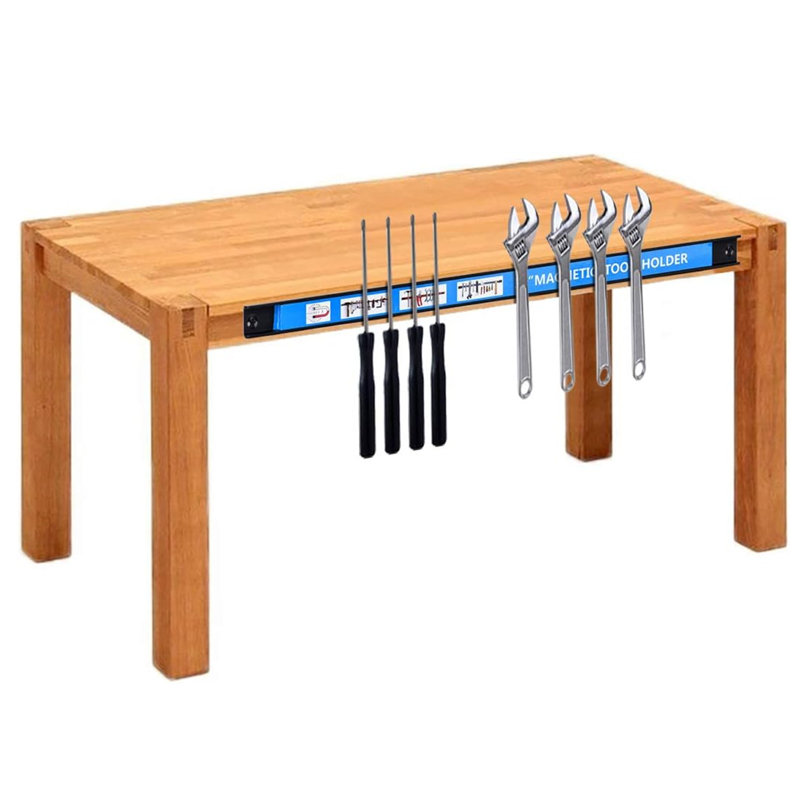 8 pièces de porte-outils magnétique, H 0,88 po x l 18 po x P 0,5 po, Bleu clair