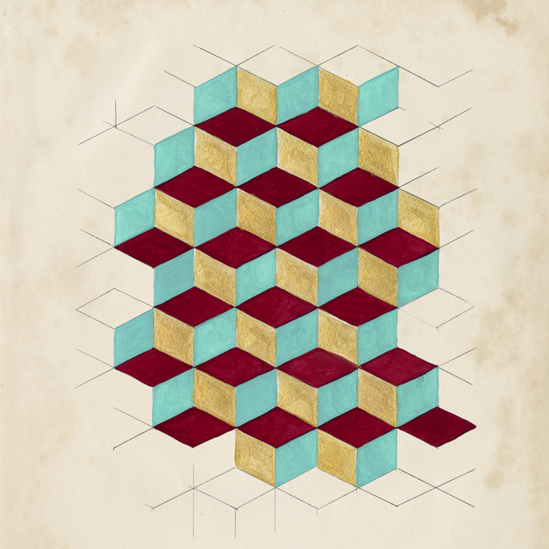 Geometric Pattern Play II by Naomi McCavitt - Wrapped Canvas Print, 36" H x 36" W