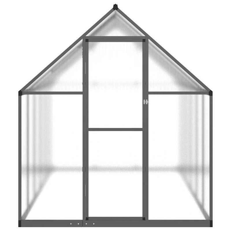 Charika 14.5 Ft W x 5.5 Ft D Greenhouse, 195cm H x 334cm W x 169cm D, Anthracite