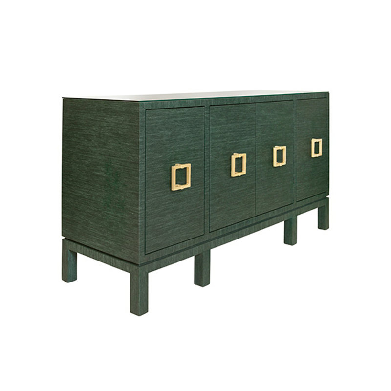 Effie 62'' W Buffet, Green  Dyed Grasscloth