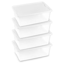 Homz 60 Quart Underbed Storage Container Bins with Latching Lid, Clear (2  Pack), 1 Piece - Gerbes Super Markets