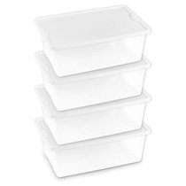 Homz 6610BKTS.10 10 Gallon Durable Molded Plastic Storage Bin With Secure  Lid & Reviews