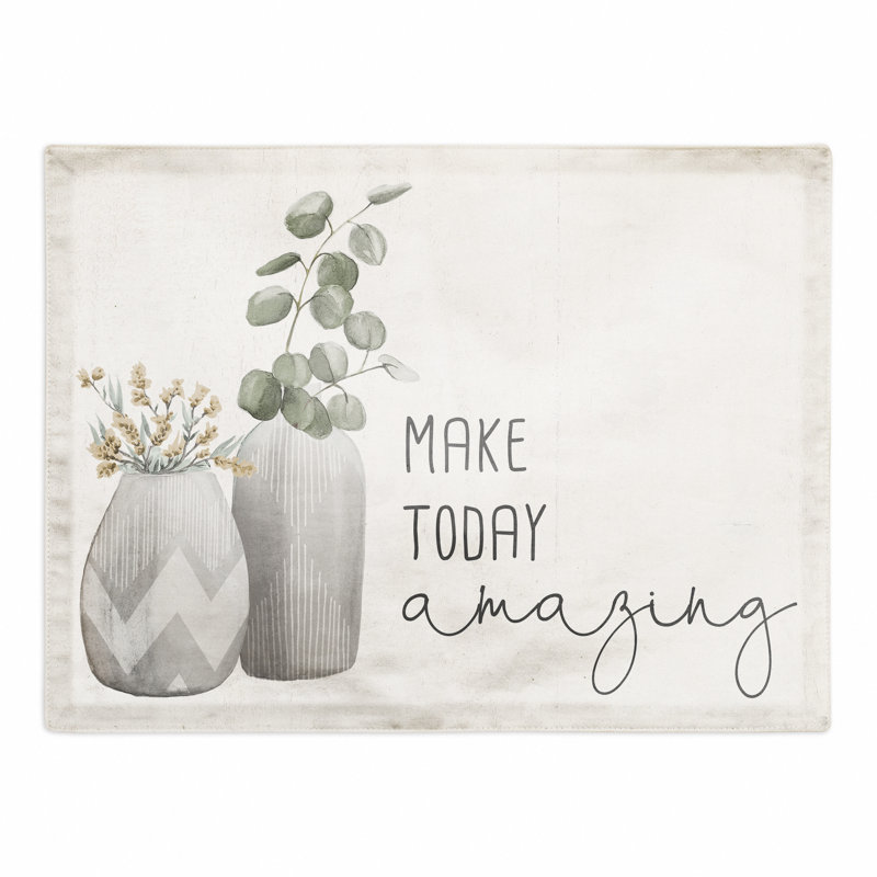Napperon en coton 14 "Make Today Amazing