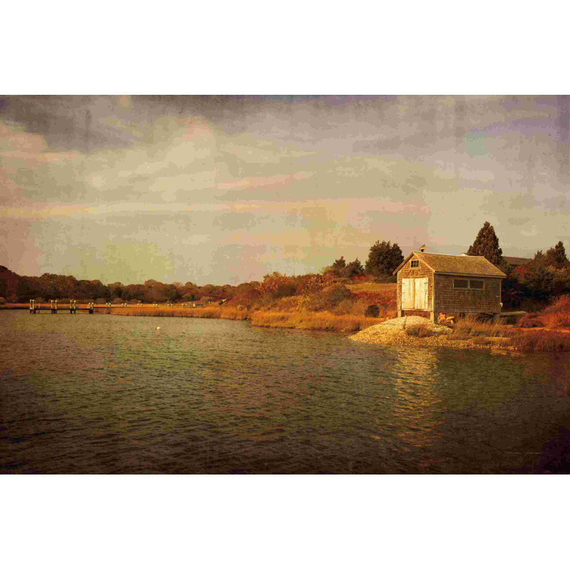 Cabane de pêche Quitsa, H 20 po x l 30 po, Non, Toile encadrée noyer flottant