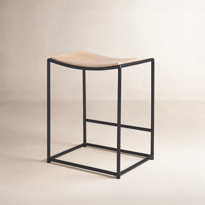 Galina Textured Wood w/ Metal Counter Stool