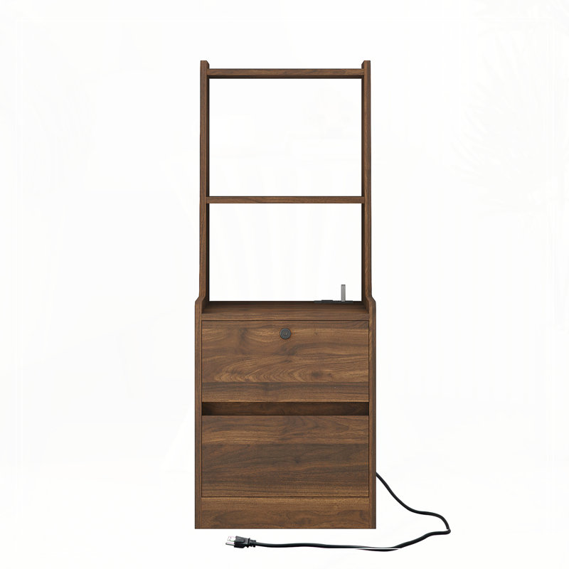 Tables de chevet avec armoire de rangement pour chambre à coucher, Brun, Individuel