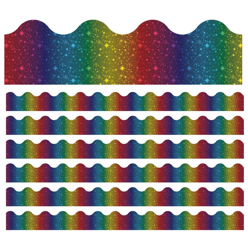 Bordure festonnée arc-en-ciel Sparkle and Shine