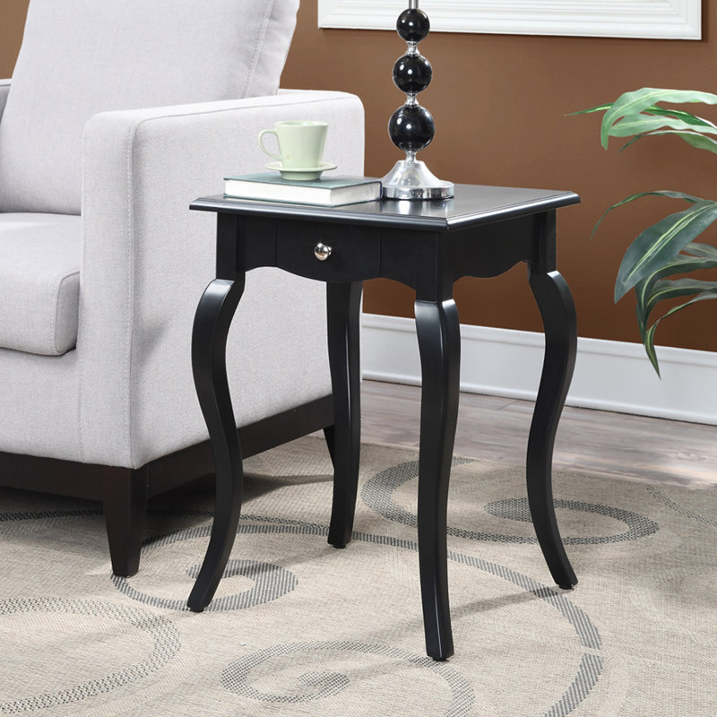 Table de bout avec rangement Dominquez, Noir