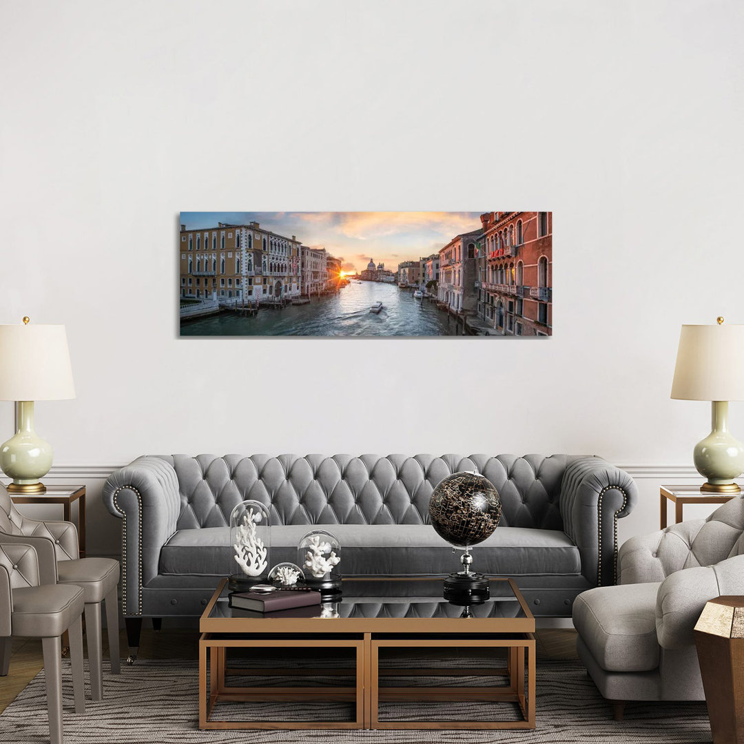 Grand Canal Panorama In Venice, Italy - Wrapped Canvas Panoramic Gallery-Wrapped Canvas Giclée