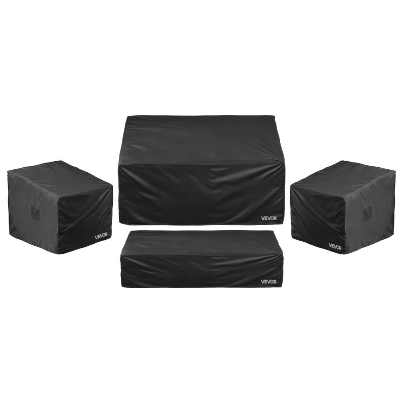 Housse pour meubles de patio, ensemble de housse pour table et chaises d'extérieur imperméable 420D