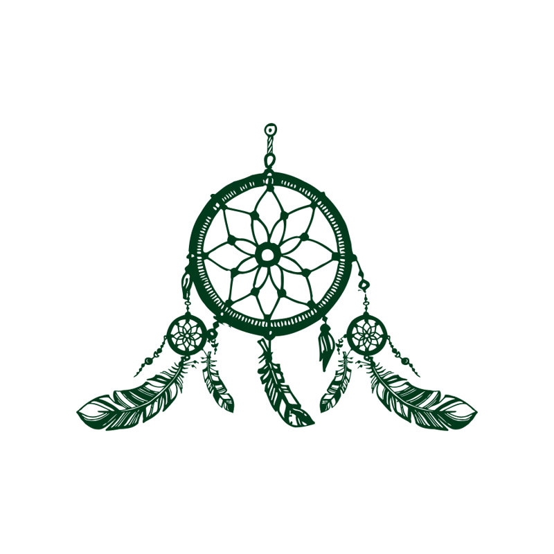 Décalcomanie murale dreamcatcher, Vert