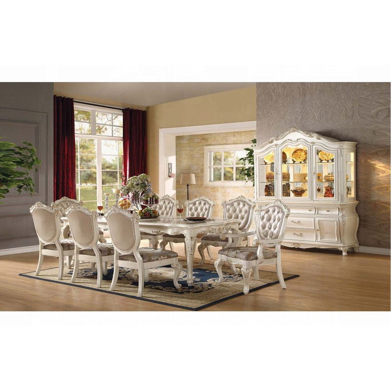 Grygory Solid Wood Base Dining Table