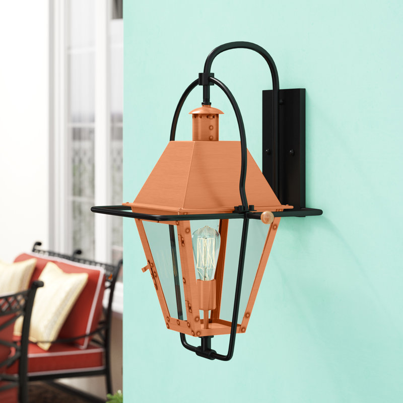 Angecourt Wall Light, Aged Copper
