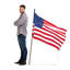 Accroche en carton american flag