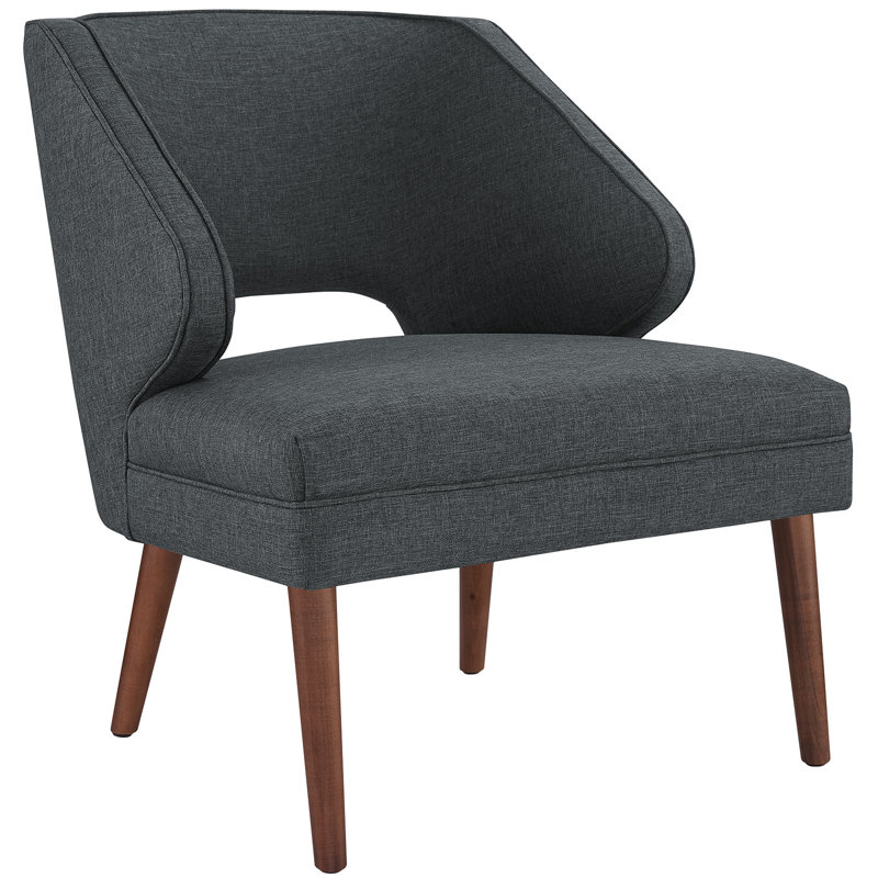 Fauteuil Modway, Velours gris performance