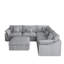 Canapé modulaire avec repose-pieds 6 pièces 6 pièces-321688283