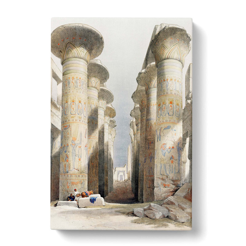 Ehyptian Temple by David Roberts - Wrapped Canvas Painting, 76cm H x 50cm W x 3cm D
