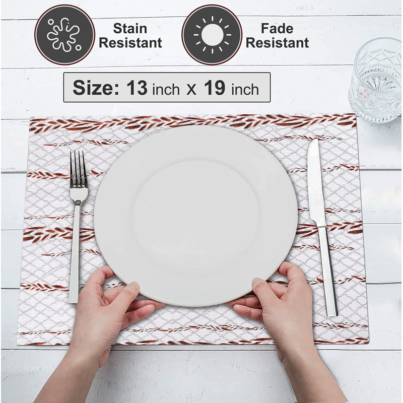 100% coton multicolore 13 x 19 pouces, Table de blé