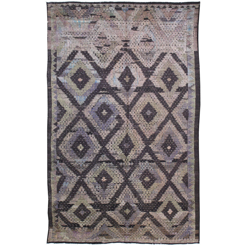 Tapis unique brun / cacao / mousse / noir 7 pi 10 po x 12 pi 4 po Jijim