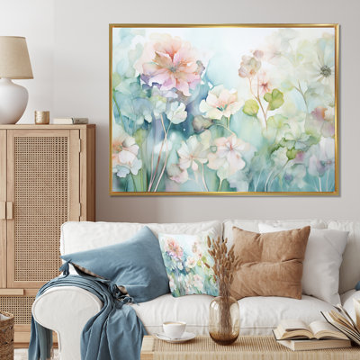 «Blue Enchanted Gardens III - Abstract Botanicals», reproduction d'art sur toile