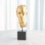 Sculpture portrait doré - feuille d'or