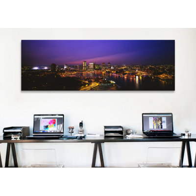 " Aerial View Of A City Lit Up At DuskBaltimore, Maryland, USA " by Panoramic Images