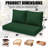 5" Loveseat Cushion Water Repellent & UV-Resistant Patio Furniture Cushions, Removable Outdoor Couch Cushions With Hidden Zipper & Adjustment Staps For Couch, Bench, And Swing-985681027