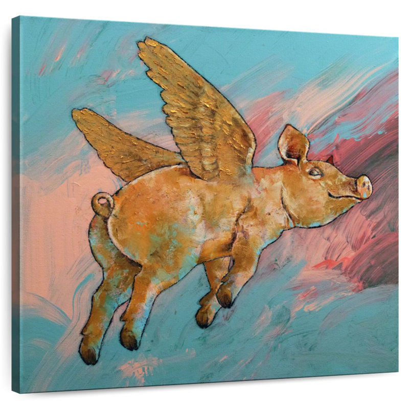 Cochon volant Ketti, H 30 po x l 30 po