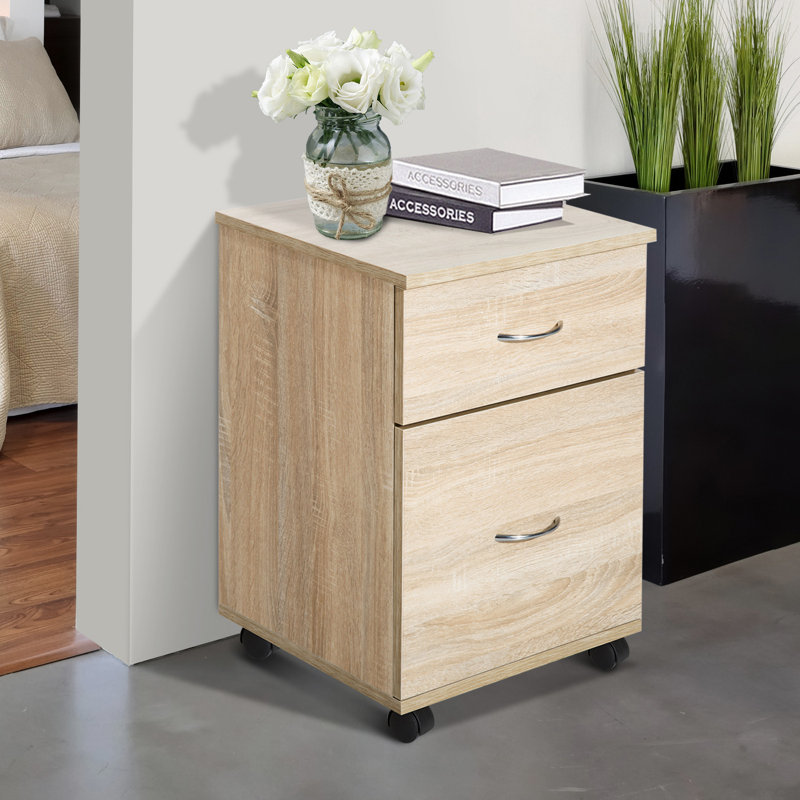 Caples 2 -Drawer Filing Storage Cabinet, Oak