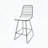 Wire Counter Stools with Cushions – Set of 2, Modern Geometric Iron Design-69527867