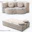 Le canapé-lit 2 en 1 pliant avec coussin se transforme facilement en canapé-lit simple pour un confort accru.-55495667