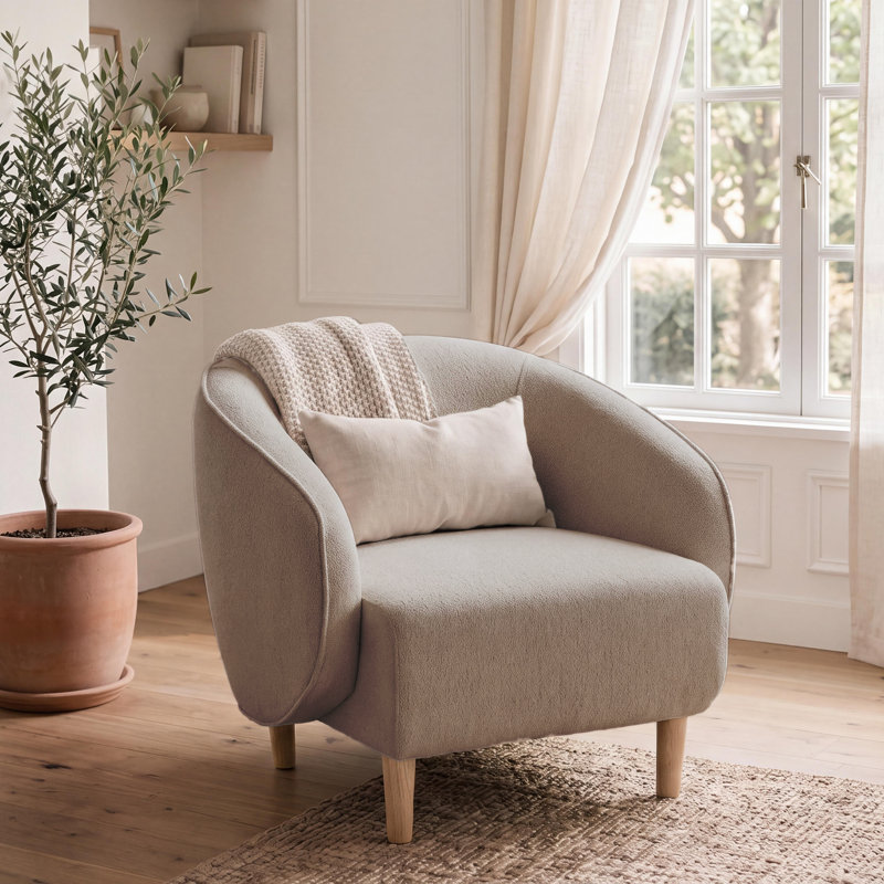 Fauteuil d'appoint moderne 33 po, Kaki