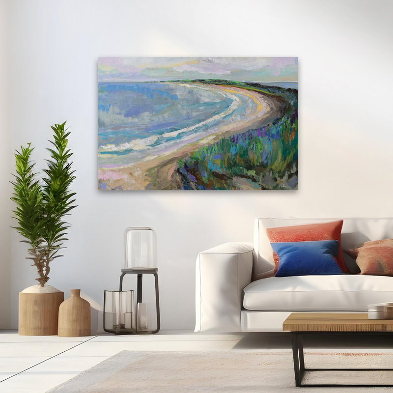 Art plage et plage bleue, H 32 po x l 48 po