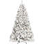 Arbre de Noël 7,5 pi avec motif floqué, 550 lumières UL, 49 pin véritable, branches enneigées, 1474 pointes, assemblage à charnières, support en métal stable - centre de table avec structure, décor rustique des Fêtes