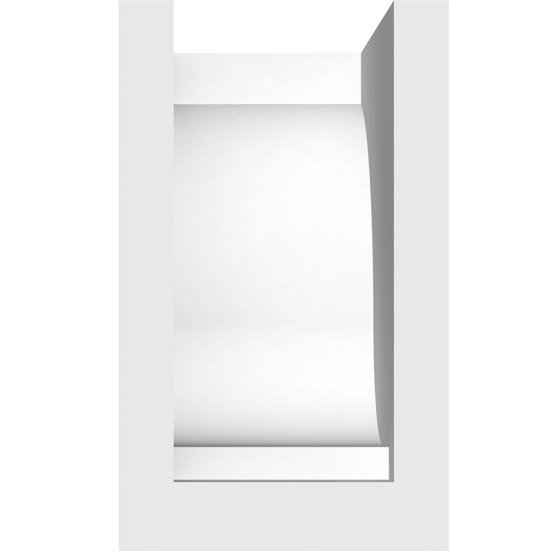 3"W x 5"D x 5"H Standard Van Buren Architectural Grade PVC Bracket, 5" H x 3" W x 5" D