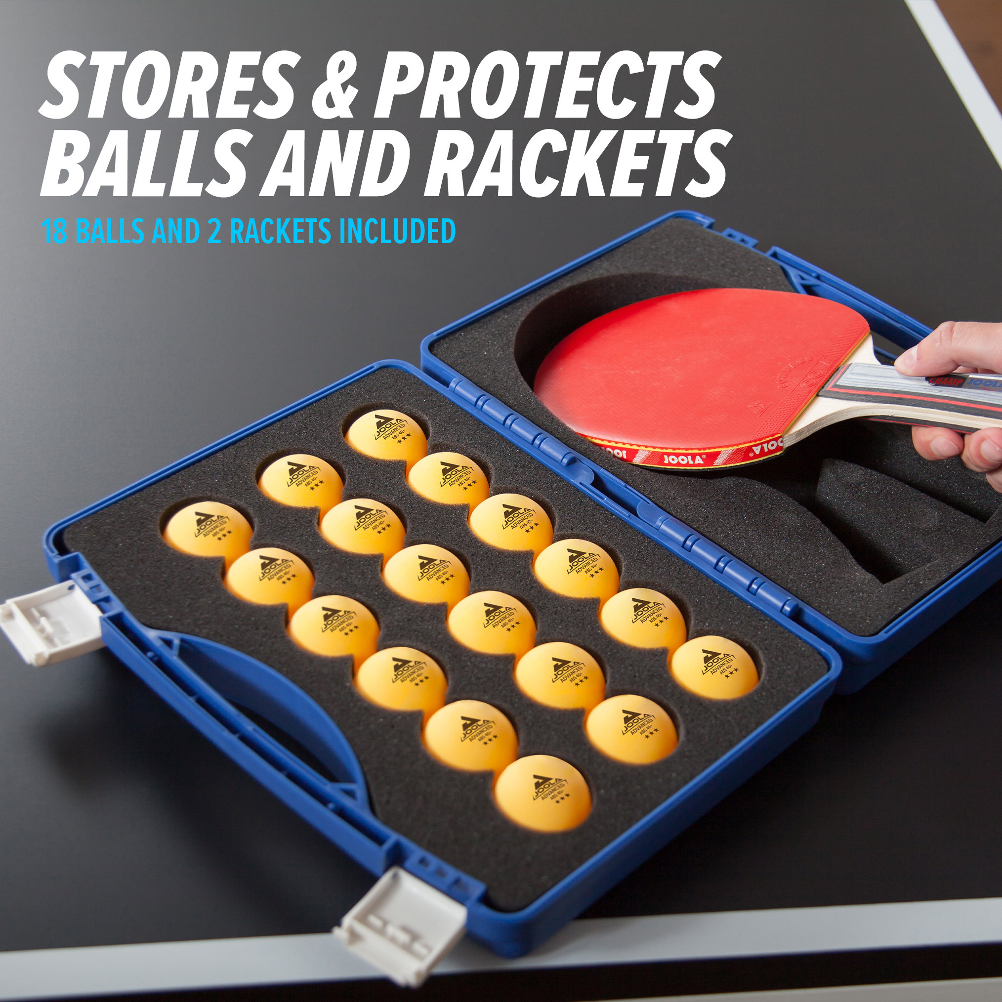 JOOLA Competition Table Tennis Tour Paddle Case Set Two Python