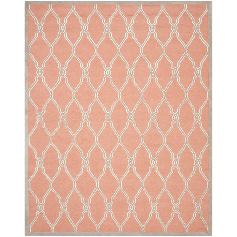 Cannen Hand Tufted Wool Geometric Rug, Rectangle 6' x 9'