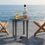 Table d'appoint de patio ronde en métal-648262397