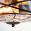 Plafonnier encastré Boatner avec verre martelé transparent-1557991969