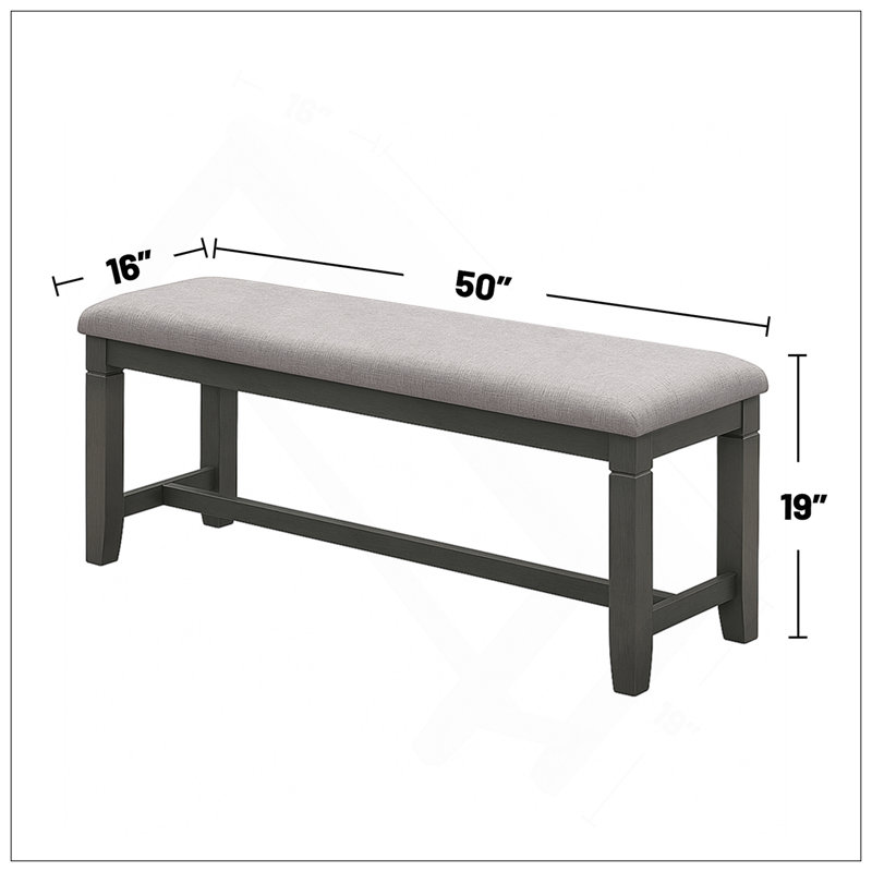 Dasher 6 Piece Dining Set, Gray