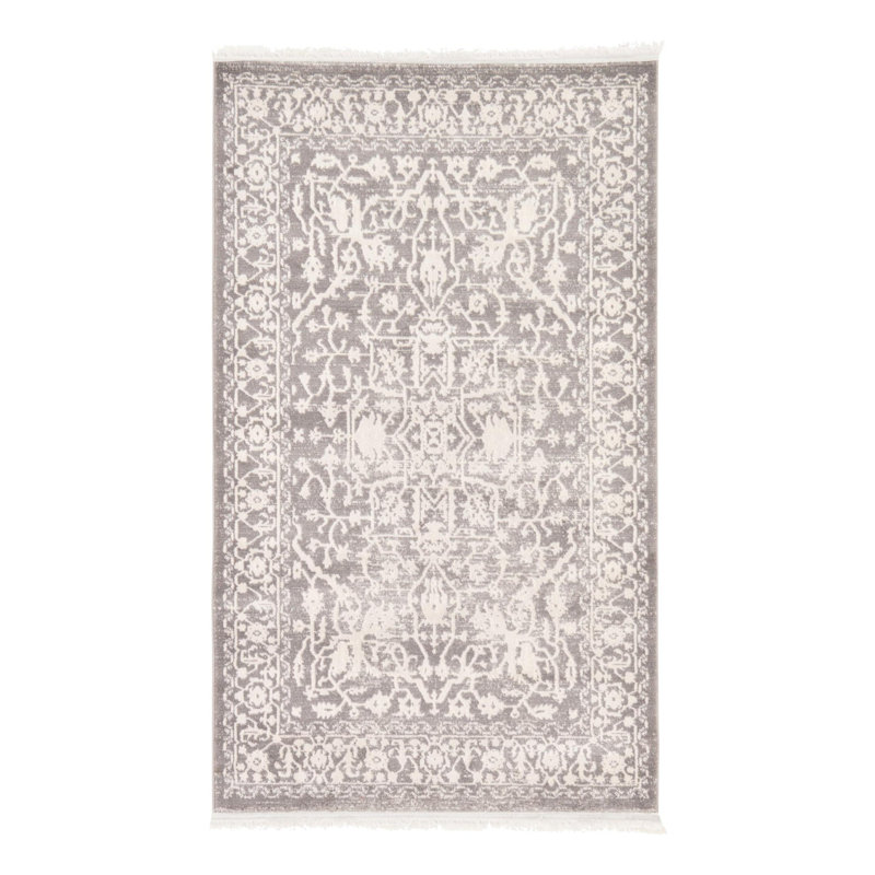 Tapis oriental Folkeste, Rectangle 3 pi 3 po x 5 pi 3 po, Gris